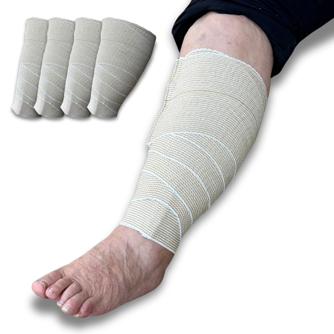 Beltwell® - Wide Compression Bandages With Velcro (4 Bandages)