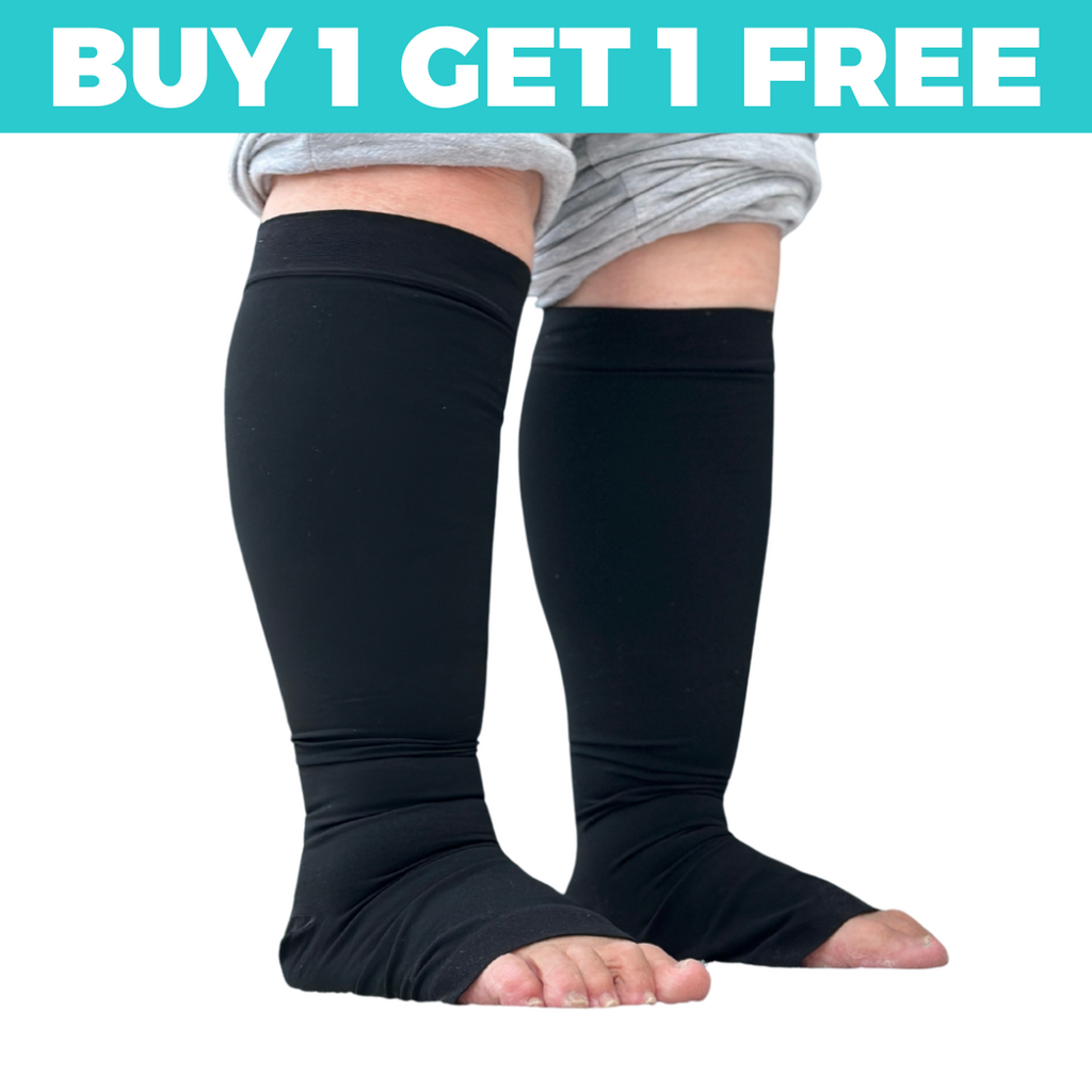 Beltwell® Plus-Size Anti-Slip Toeless Compression Socks