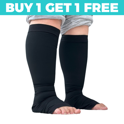 Beltwell® Plus-Size Anti-Slip Toeless Compression Socks