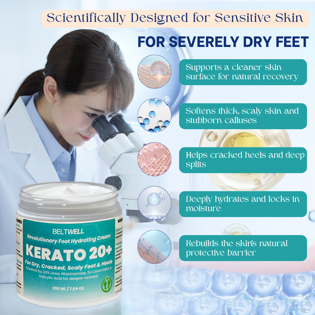 Kerato20+™ Urea 20% Intense Foot Hydrating Cream For Swollen, Dry, & Cracked Feet