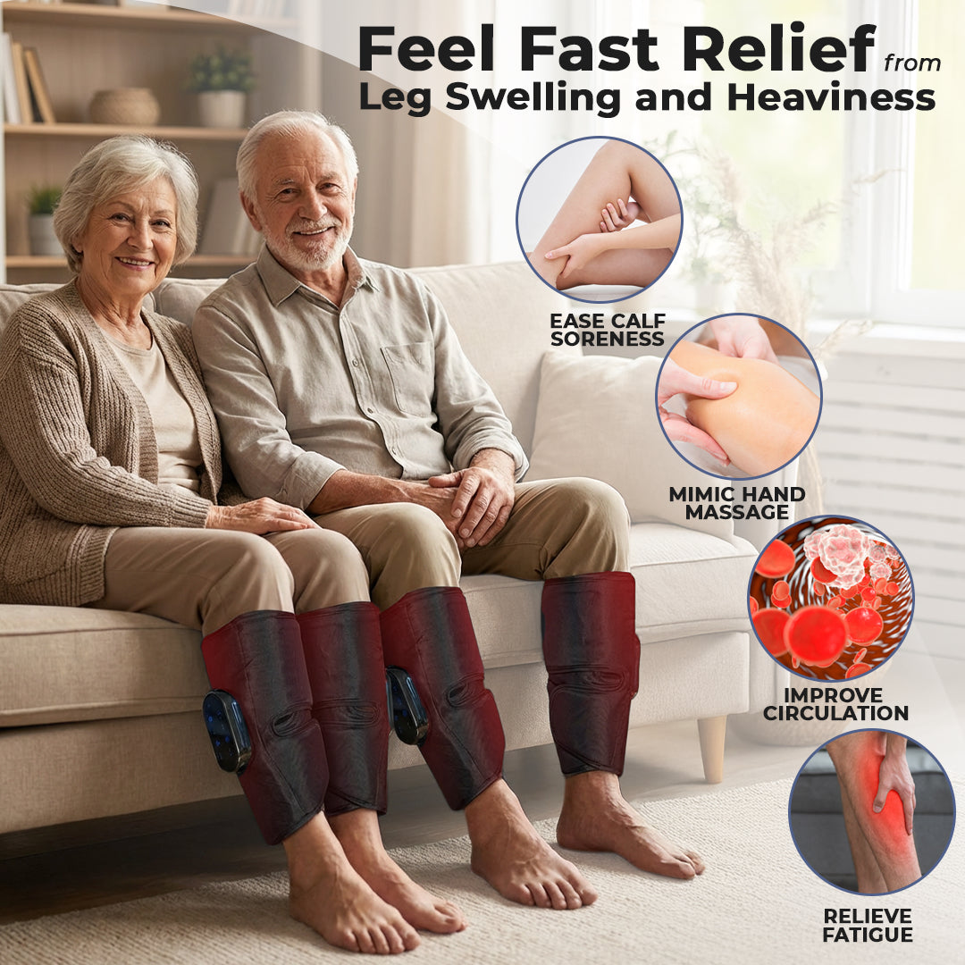 LymfoAir™ Triple-Circulation Therapy Compression Massager | Wireless | Heat | EMS