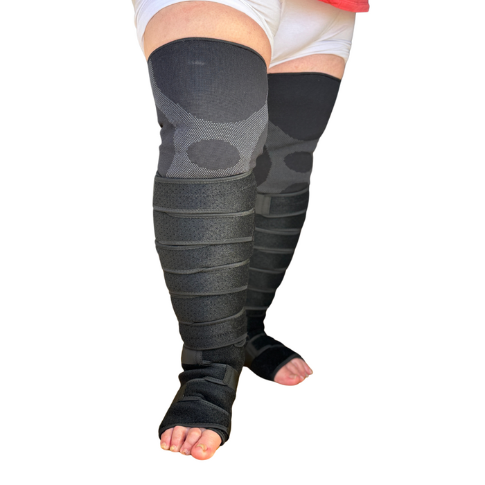 The Compression System For Knee, Calf & Foot (2 pack Each) | BLACK