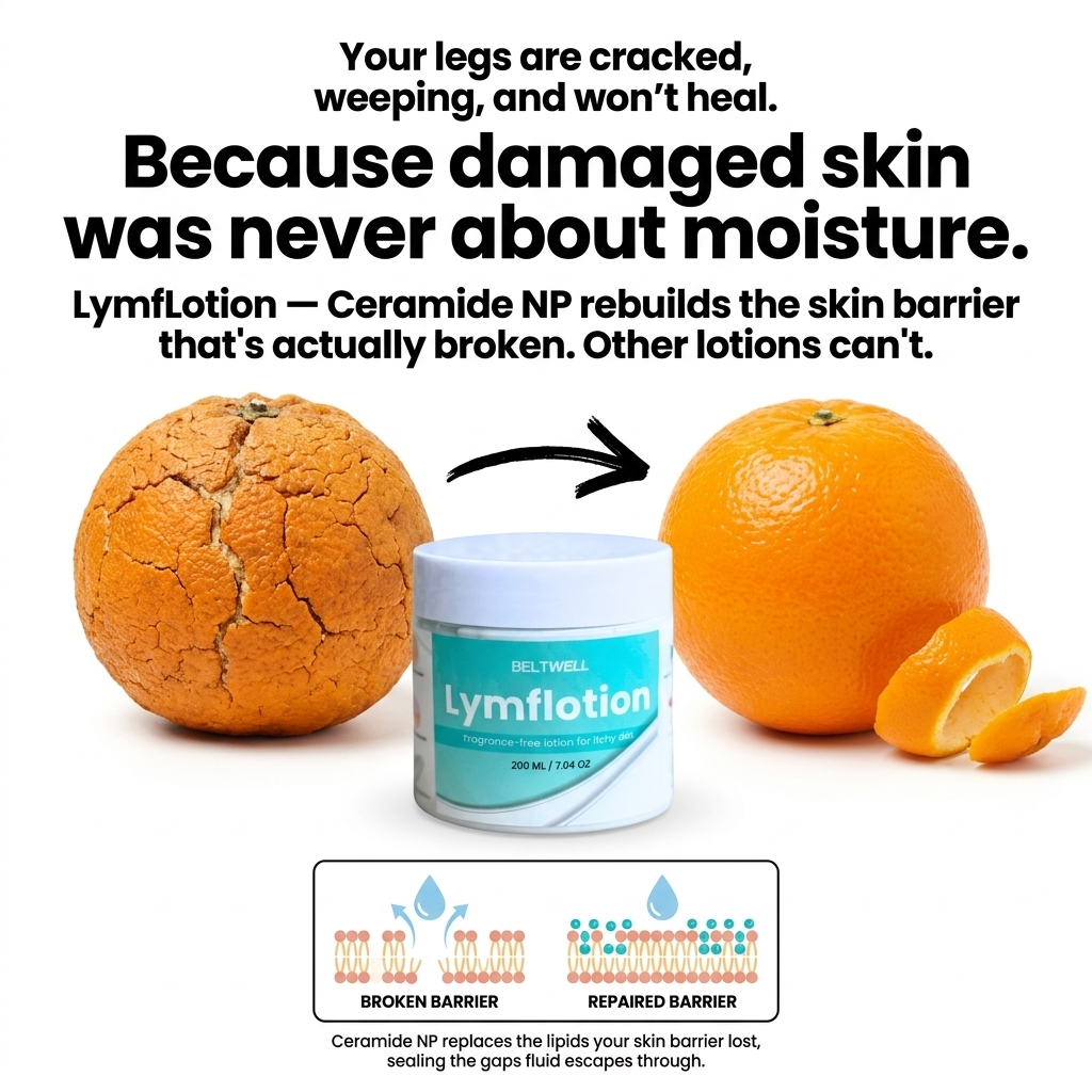 Lymphatic Support Fragrance-Free Non-Greasy Anti-Itch Ceramide NP Lotion