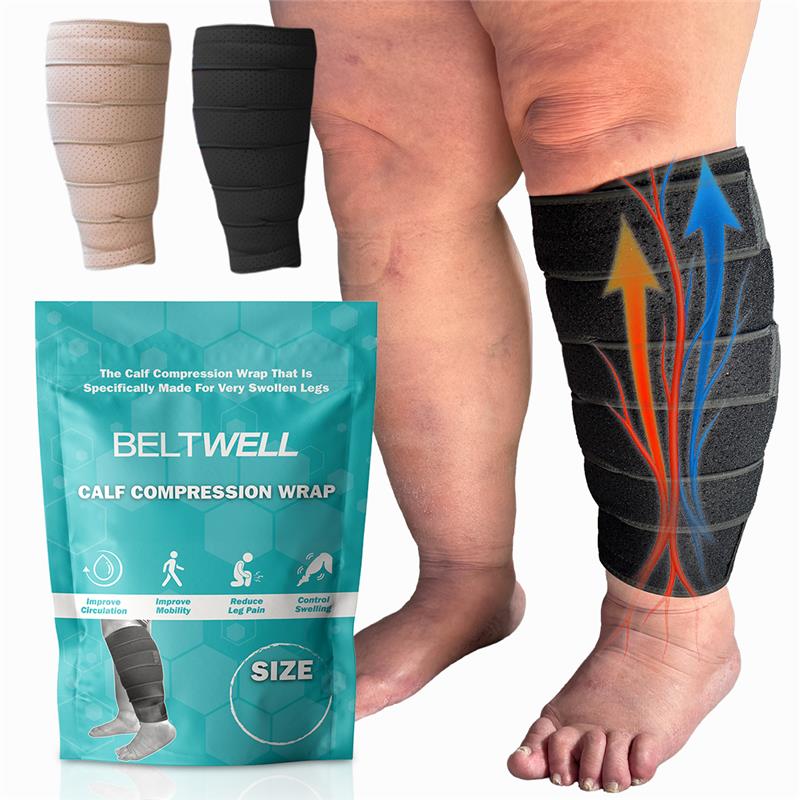 Beltwell® Adjustable Calf Compression Wrap For Very Swollen Legs (1 wrap)