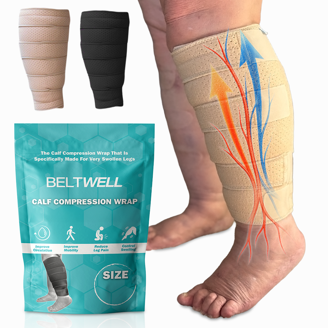 Beltwell® Adjustable Calf Compression Wrap For Very Swollen Legs (1 wrap)