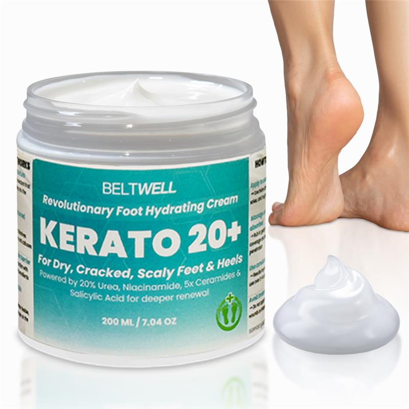 Kerato20+ Urea 20% Intense Foot Hydrating Cream For Dry, & Cracked Feet, Non-Greasy