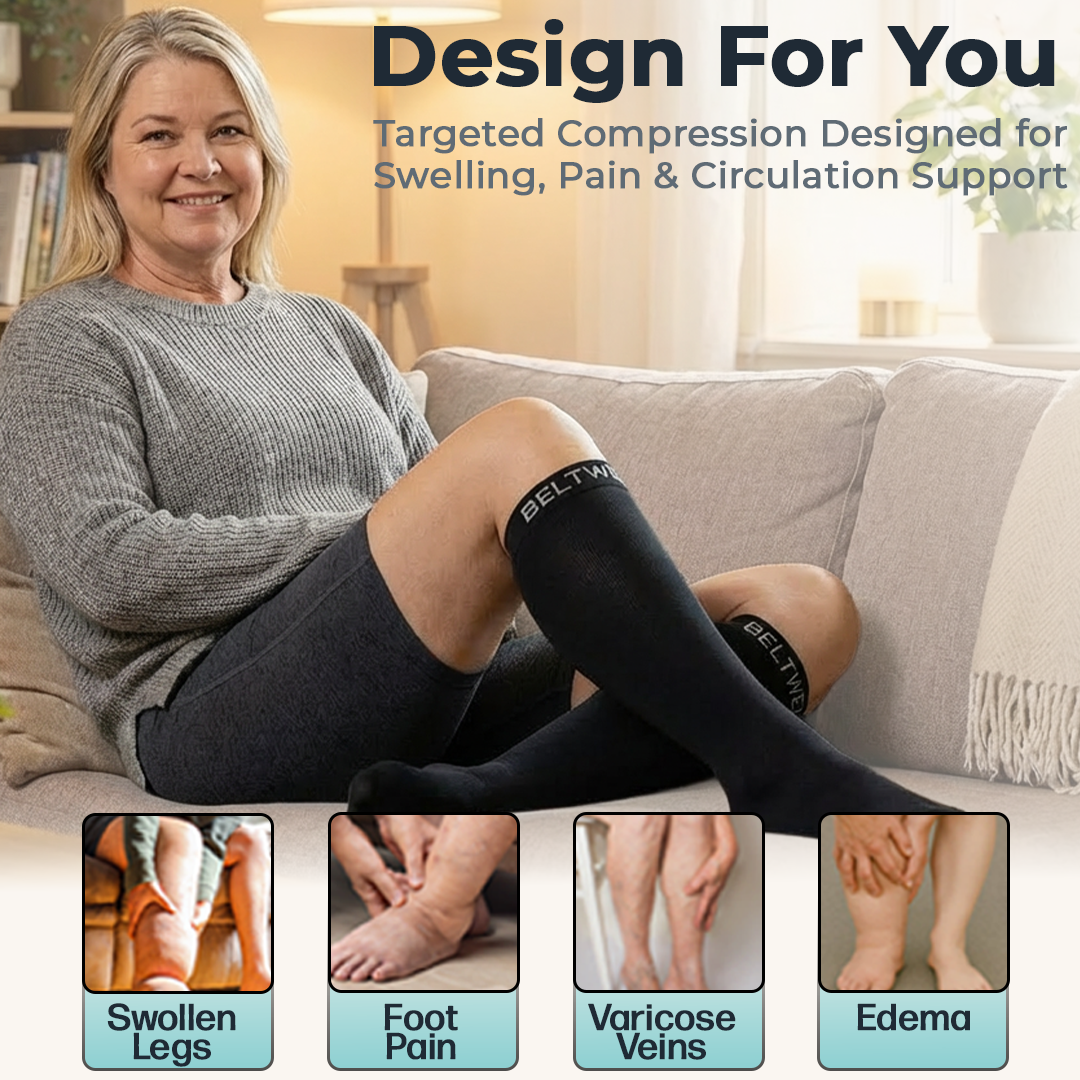 Beltwell® The Original Extra Wide StretchKnit™ Compression Socks 20-30 mmHg